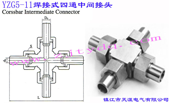 YZG5-11 焊接式四通中間接頭Crossbar Intermediate Connecor